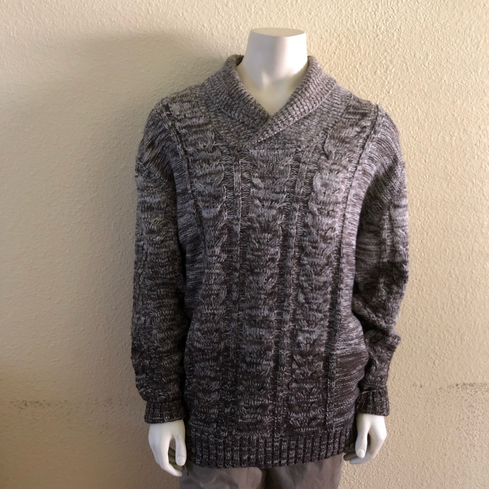 Park Slope Brown Shawl Collar Pullover Sweater Men’s Size 2XLT